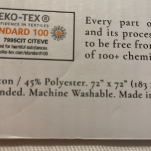 Hotel shower curtain white certified Standard 100 by OEKO-TEX machine washable - Picture 6 of 7